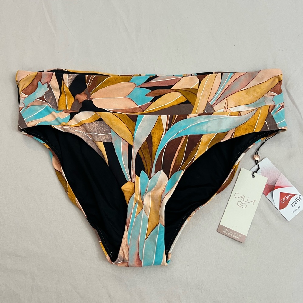 Calia NWT wide band swim bottom XL bathing suit bikini